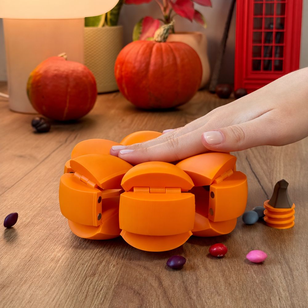 Dynia na Halloween - pojemnik na cukierki, dekoracja jesienna